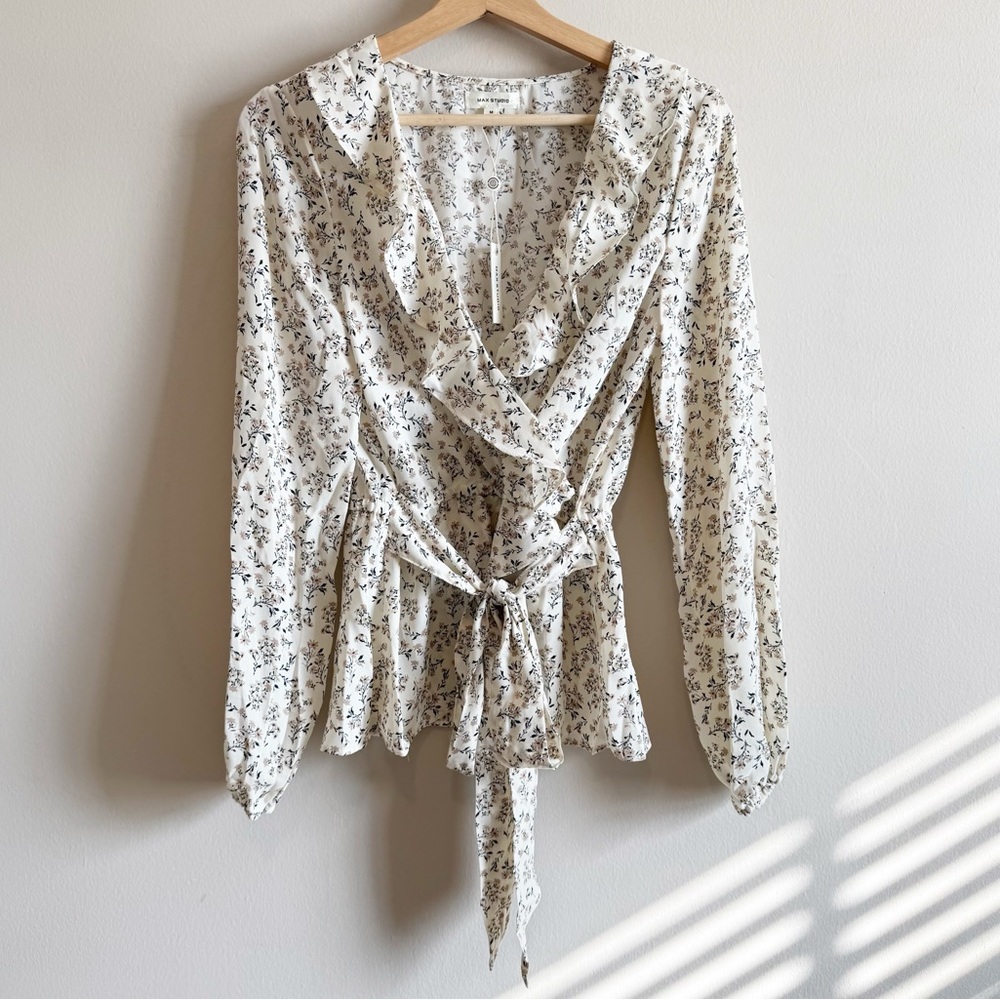 max studio | floral print top